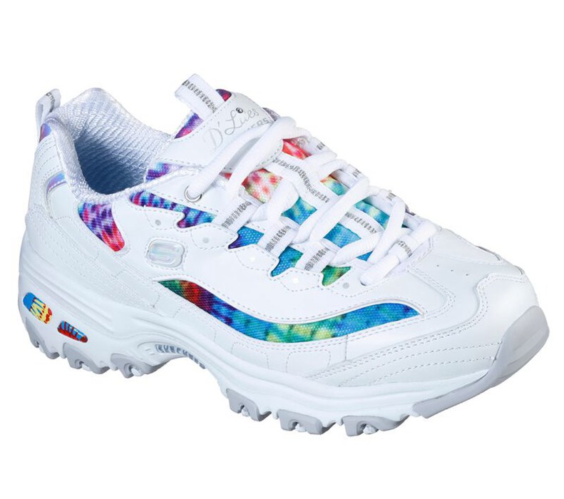Skechers Dam Vita/Olika Färger Sneakers - D'lites - Sommar Fiesta - Sverige (RFCJH-8173)